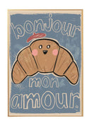 Studioloco Kinderkamer Poster ‘Croissant’ – Blauw | A3