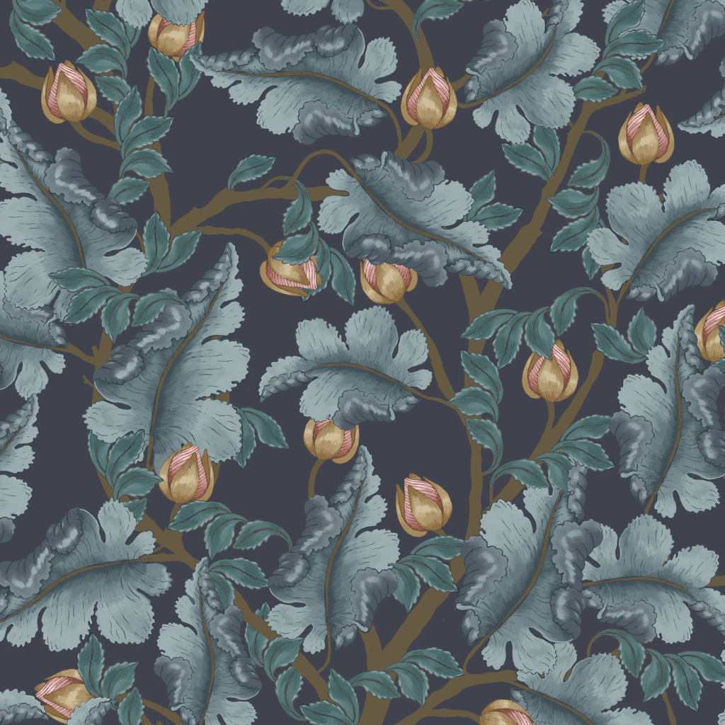 Sfondo grigio estivo - Ranunculus - Midnight Blue