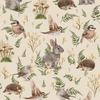 Wallpaper Summer Gray - Birds & Bunnies - ecru