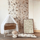 Wallpaper Summer Gray - Birds & Bunnies - ecru