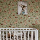 Papel de pantalla de verano Grey - Birds & Bunnies - Peppermint