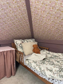 Papel tapiz de verano gris - papel tapiz de flores - doris - rosa