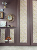 Papel tapiz de verano gris - papel tapiz de flores - doris - rosa