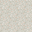 Carta da parati estate grigio - rosa arrampicata - verde chiaro