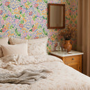 Summer Gray Wallpaper - Flower Wallpaper - Lola - Lilac