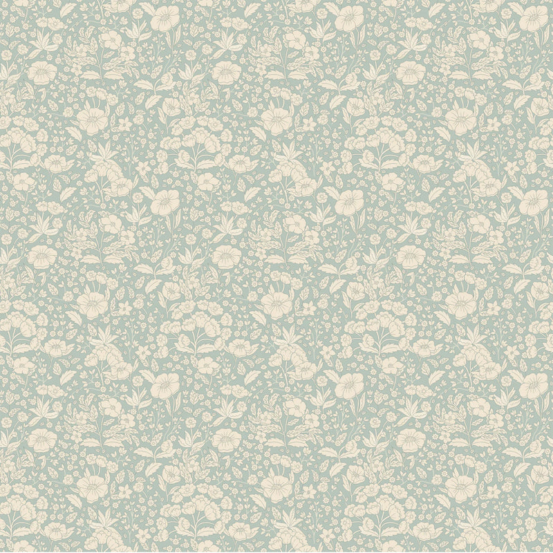 Tapete Sommergrau - Doris - staubig blau