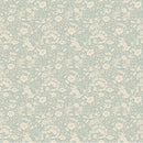 Papier peint Summer Grey - Flower Wallpaper - Doris - Dusty Bleu