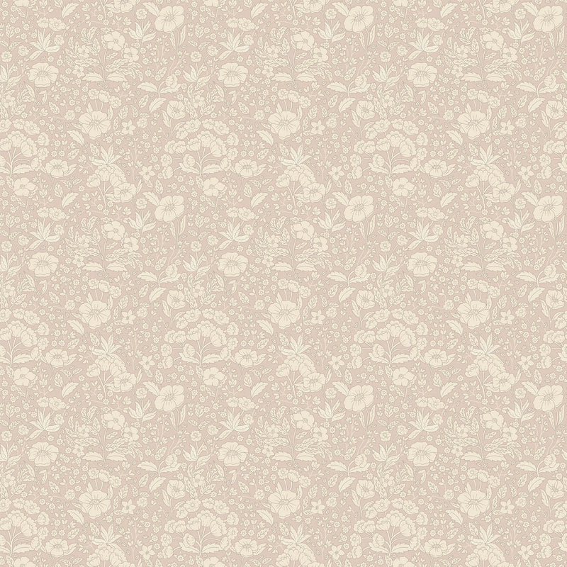 Wallpaper Summer Grey - Doris - Pink Dusty