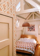 Wallpaper Sommer grau Tapete - Blumenschnalel - Aprikose