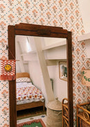 Wallpaper Sommer grau Tapete - Blumenschnalel - Aprikose