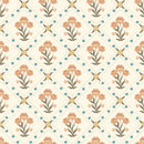 Wallpaper Sommer grau Tapete - Blumenschnalel - Aprikose
