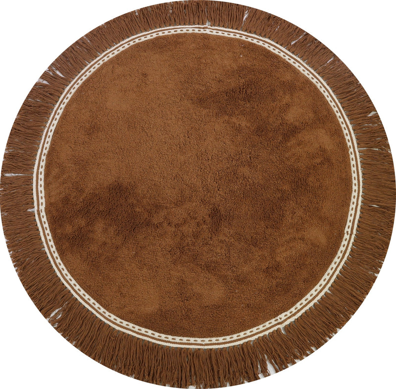 Tapis Petit Vloerkleed Anna Brownie Rond