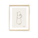 Ted and tone poster voor de kinderkamer babykamer naturel mama bear