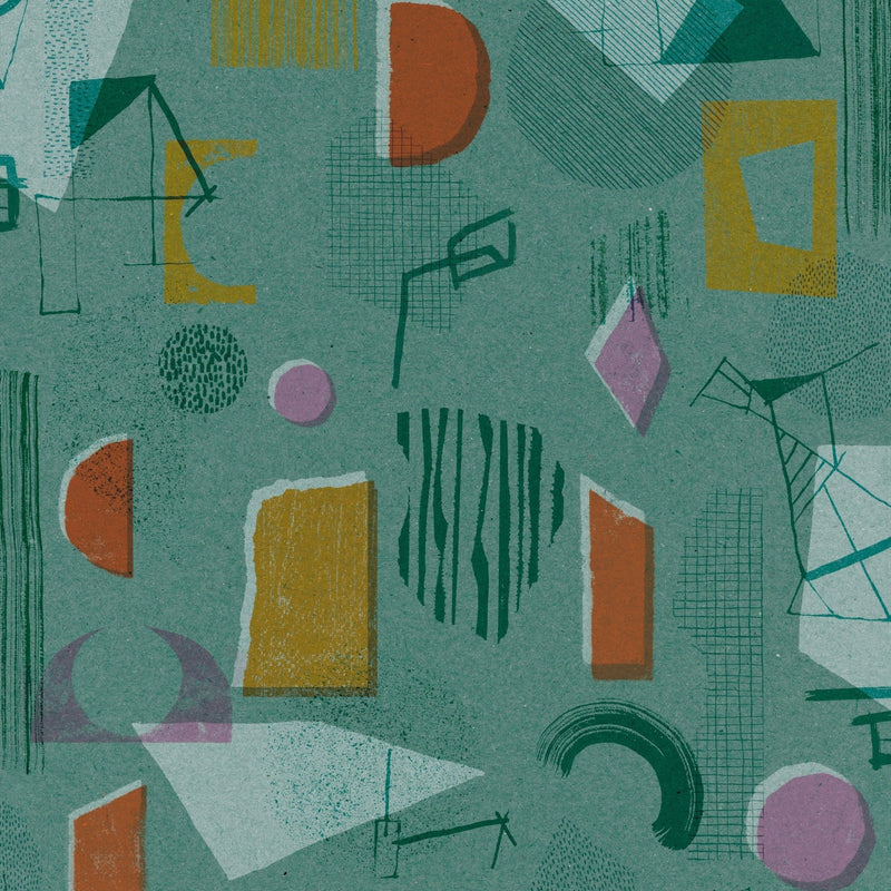 Behangstaal Tres Tintas - Brave Partiture - Turquoise