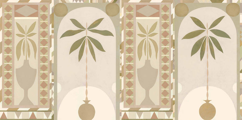 Tres Tintas wallpaper - Jungle Arches Mural - Beige