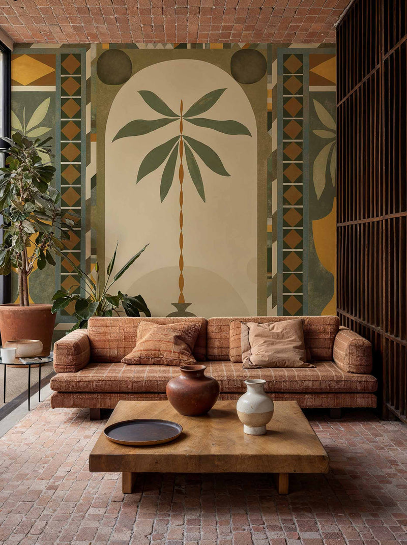 Behangstaal Tres Tintas - Jungle Arches - Green