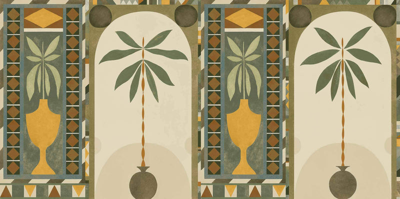 Behangstaal Tres Tintas - Jungle Arches - Green