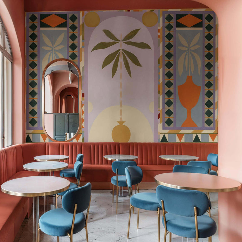 Tres Tintas wallpaper - Jungle Arches Mural - Mallow