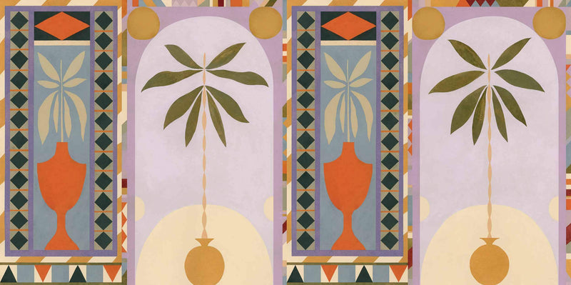 Tres Tintas wallpaper - Jungle Arches Mural - Mallow