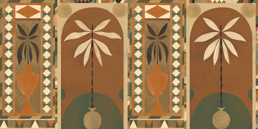 Behangstaal Tres Tintas - Jungle Arches - Toasted