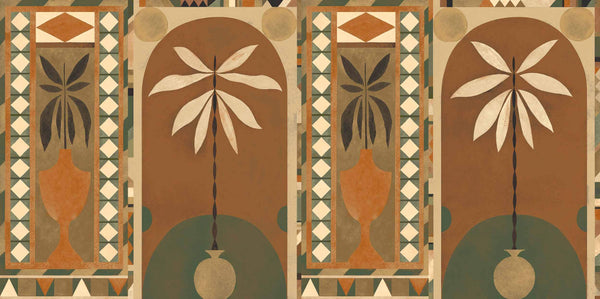 Tapetenmuster Tres Tintas – Jungle Arches – Toasted