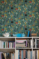 Behangstaal Tres Tintas - Funny shapes - Turqouise