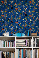 Tres Tintas wallpaper - Funny shapes - Blue