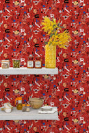 Tres Tintas wallpaper - Funny shapes - Red