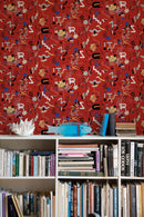 Tres Tintas wallpaper - Funny shapes - Red