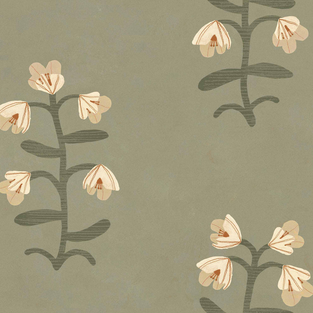 Tres Tintas Wallpaper - Pacific Blooming Green