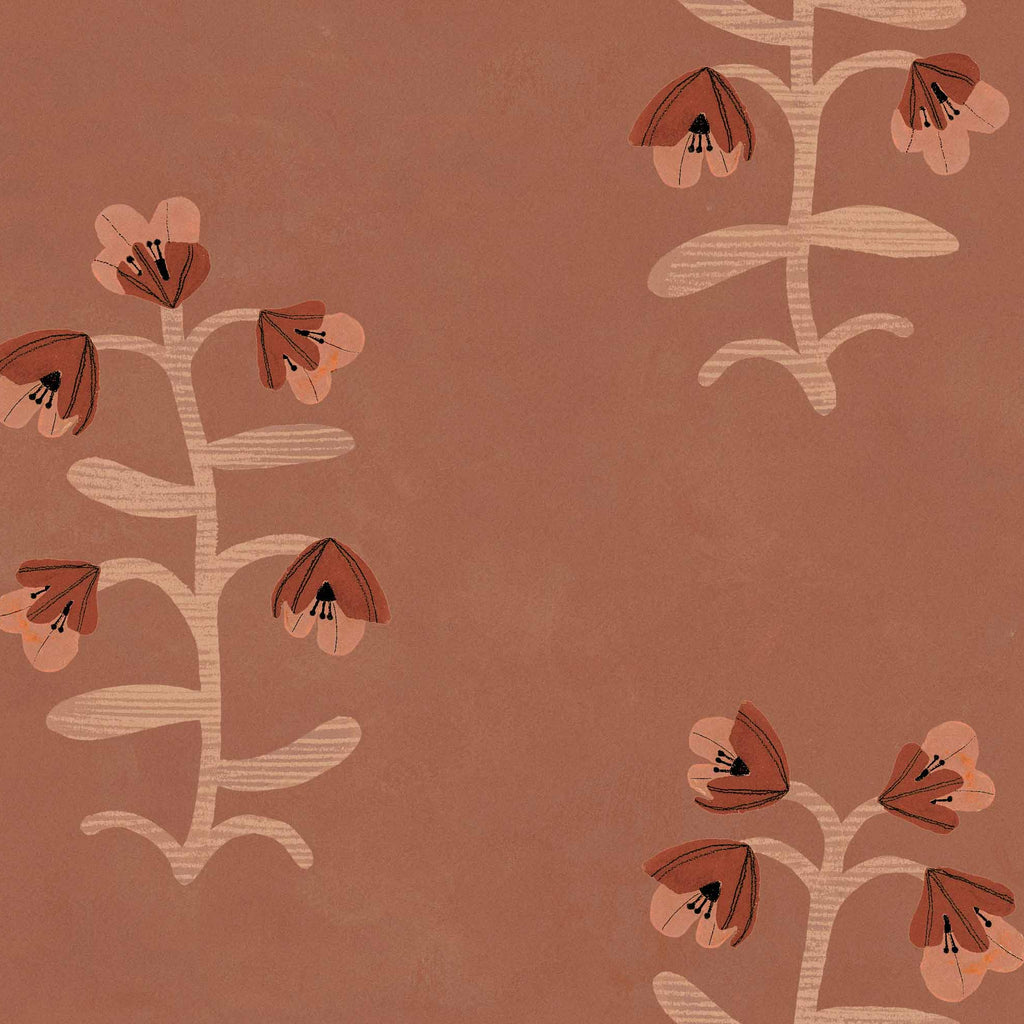 Tres Tintas Wallpaper - Pacific Blooming Red