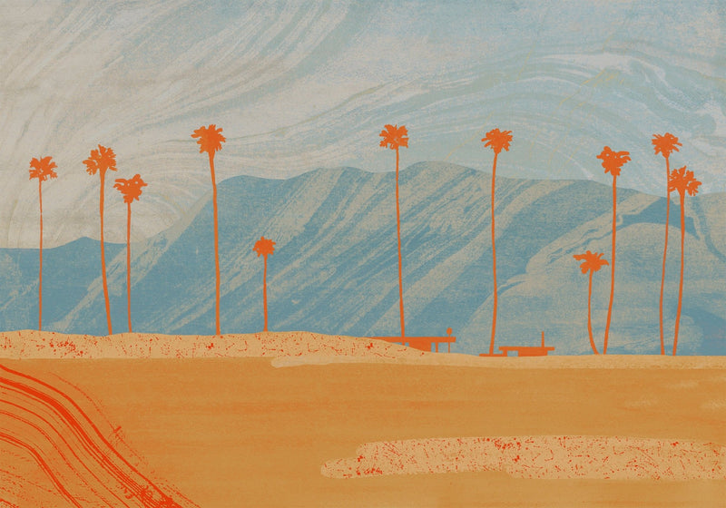 Papier peint Tres Tintas - Palms Views - Bleu