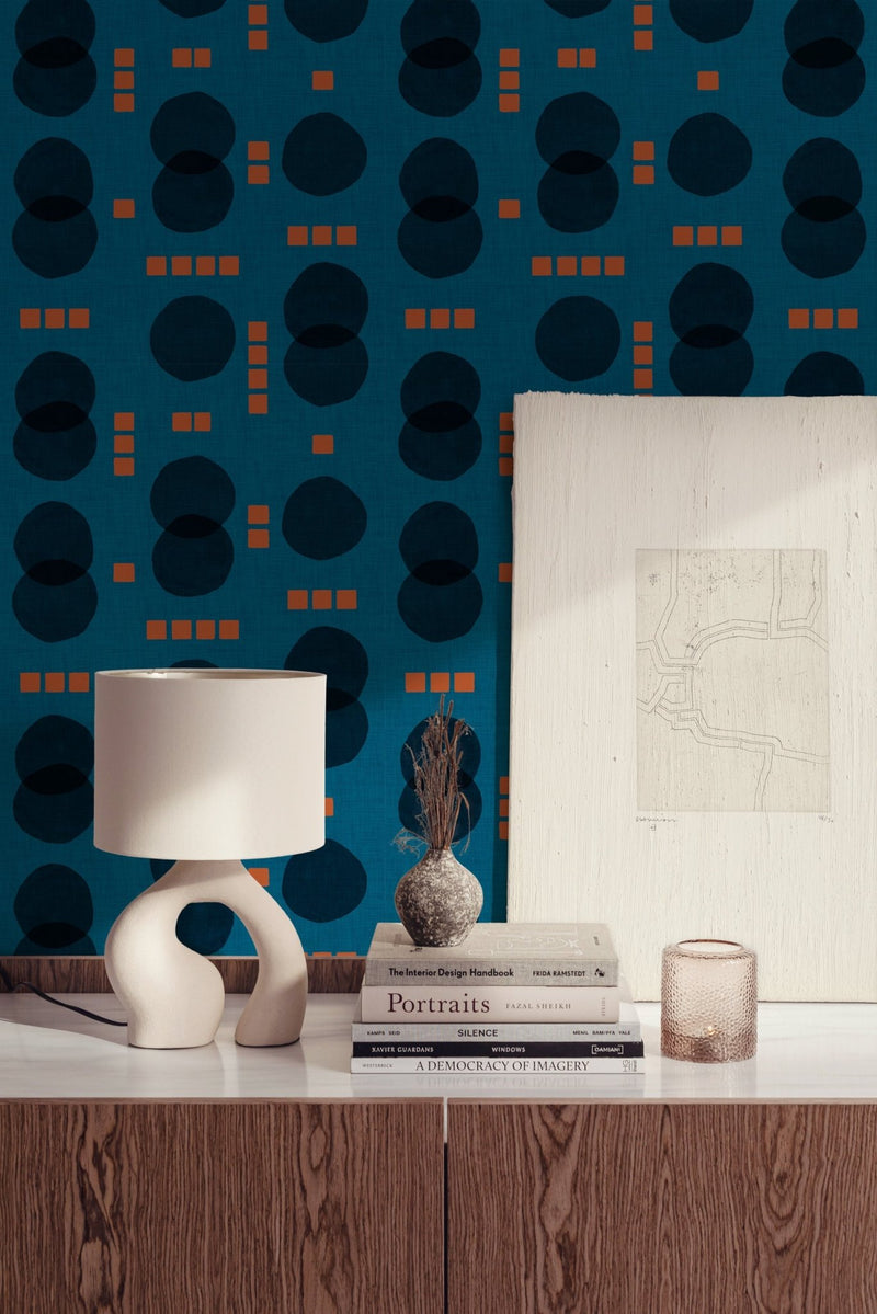 Tres Tintas wallpaper - Rebel Dots - Blue
