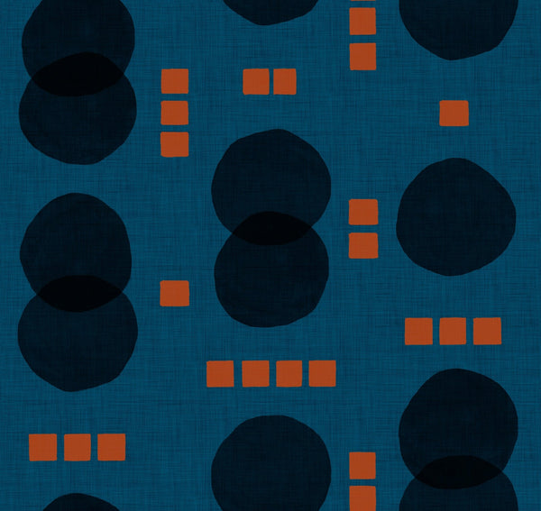 Tapetenmuster Tres Tintas – Rebel Dots – Blau