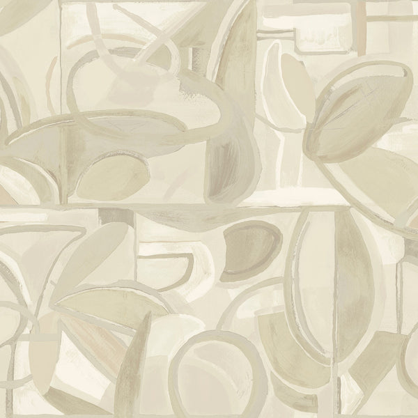Wallpaper sample Tres Tintas - Giant Abstract - Beige