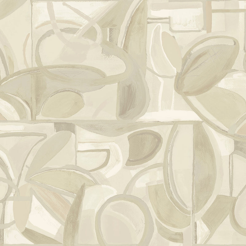 Tres Tintas wallpaper - Giant Abstract - Beige