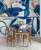 Tres Tintas wallpaper - Giant Abstract - White & Blue