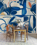 Tres Tintas wallpaper - Giant Abstract - White & Blue