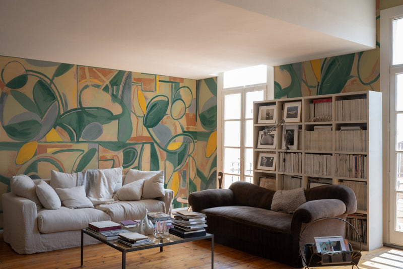 Tres Tintas wallpaper - Giant Abstract - Green