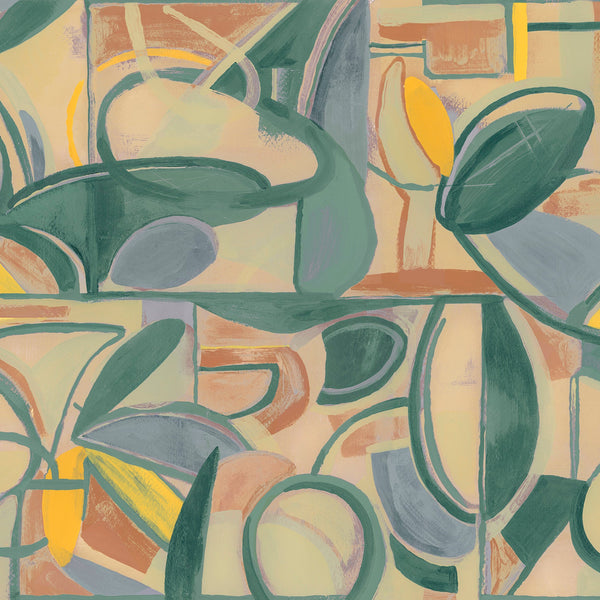 Wallpaper sample Tres Tintas - Giant Abstract - Green