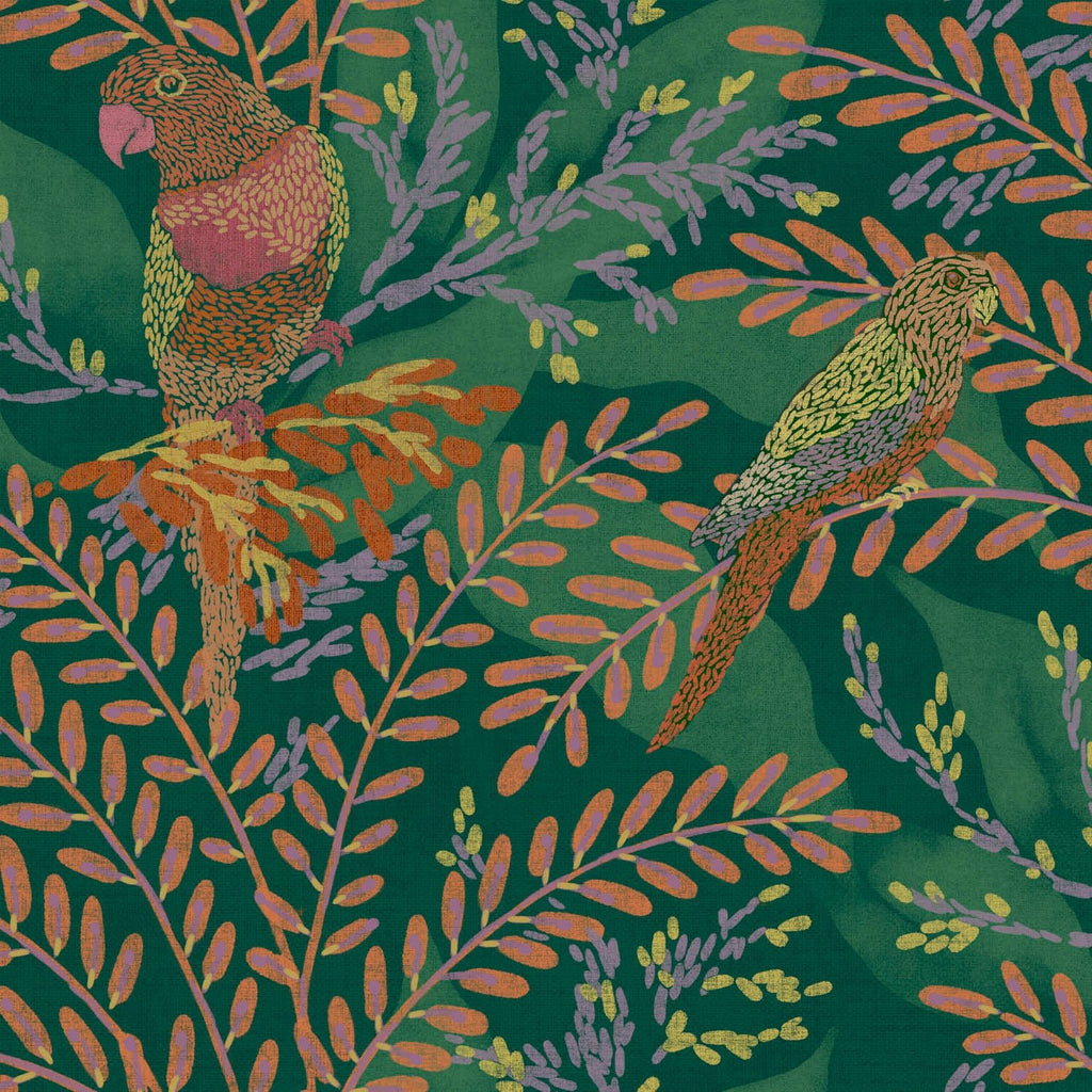 Tres Tintas Wallpaper - Guacamayos Turquesa