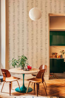 Tres Tintas Wallpaper - Linear Footprints Beige