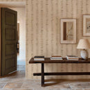 Tres Tintas Wallpaper - Linear Footprints Beige