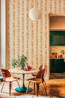 Tres Tintas Wallpaper - Linear Footprints Ocher