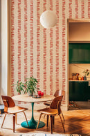 Tres Tintas Wallpaper - Linear Footprints Red