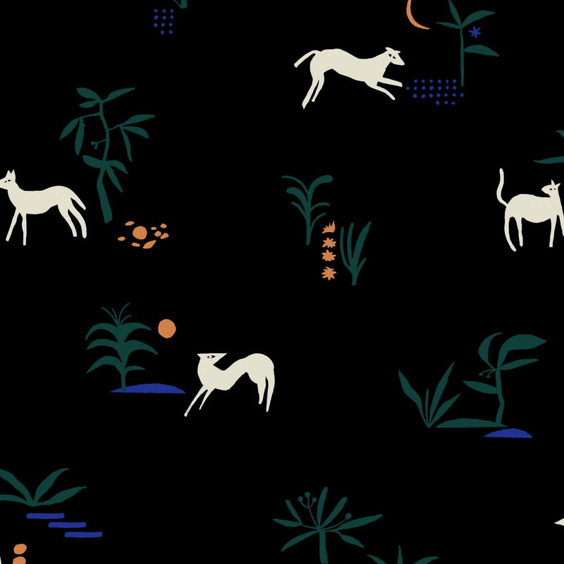 Tres Tintas Wallpaper - Prehistoric Creatures Black