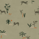 Tres Tintas Wallpaper - Prehistoric Creatures Green