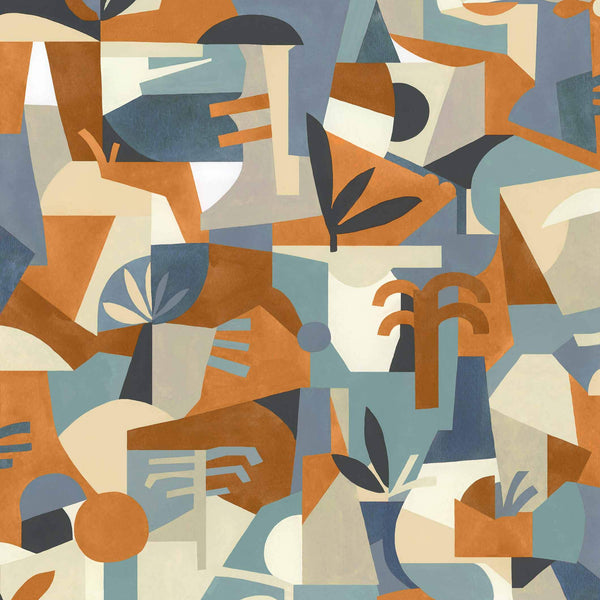 Wallpaper Tres Tintas - Tahiti Expression Blue