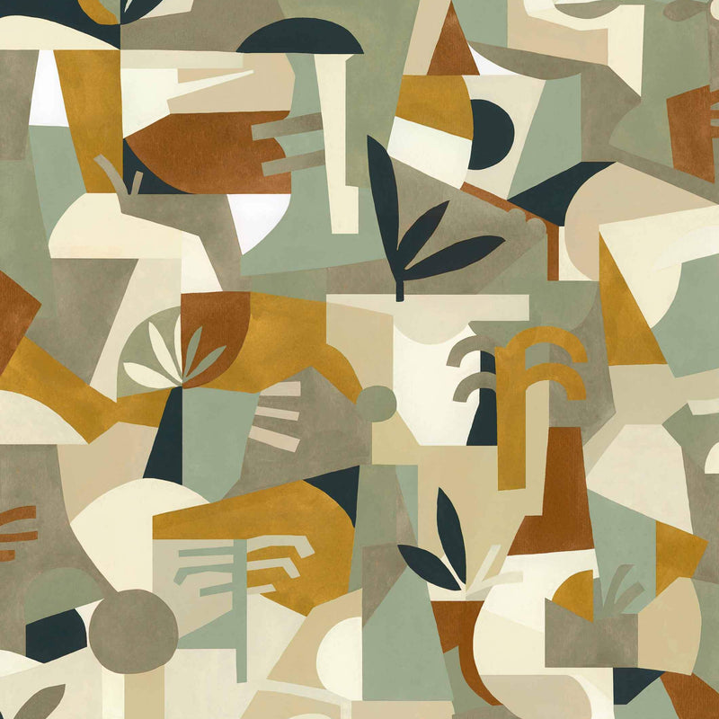 Tres Tintas Wallpaper - Tahiti Expression Green