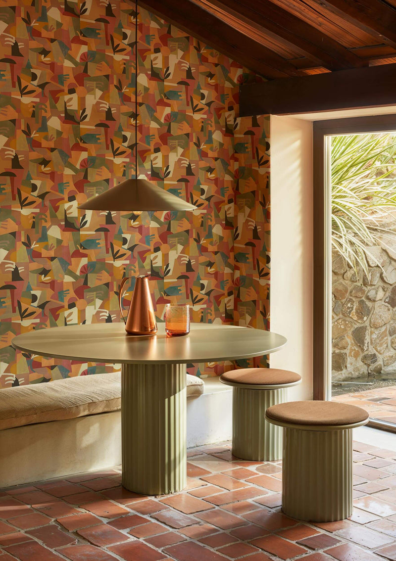 Tres Tintas Wallpaper - Tahiti Expression Orange